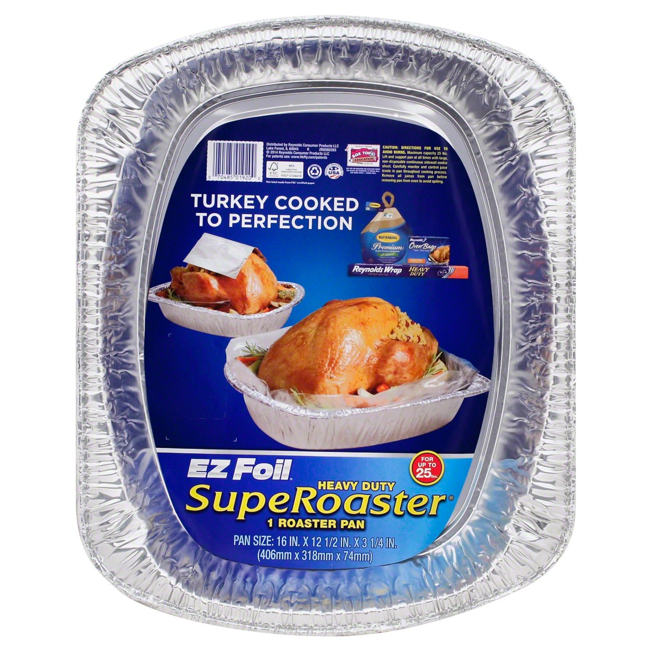 EZ Foil Super Roaster Heavy Duty Foil Roaster Pan, Up to 25 Pound Capacity,  1 Count