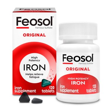 Feosol Original Ferrous Sulfate Iron Tablets, 120 ct