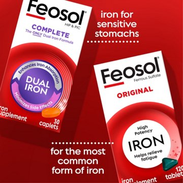 Feosol Original Ferrous Sulfate Iron Tablets, 120 ct