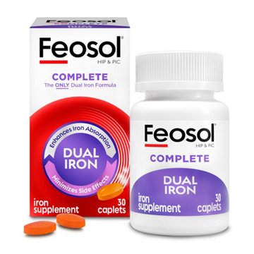 Feosol Complete Bifera Iron Caplets, 30 Caplets