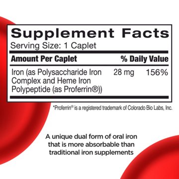 Feosol Complete Bifera Iron Caplets, 30 Caplets, 30 ct