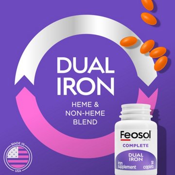 Feosol Complete Bifera Iron Caplets, 30 Caplets, 30 ct