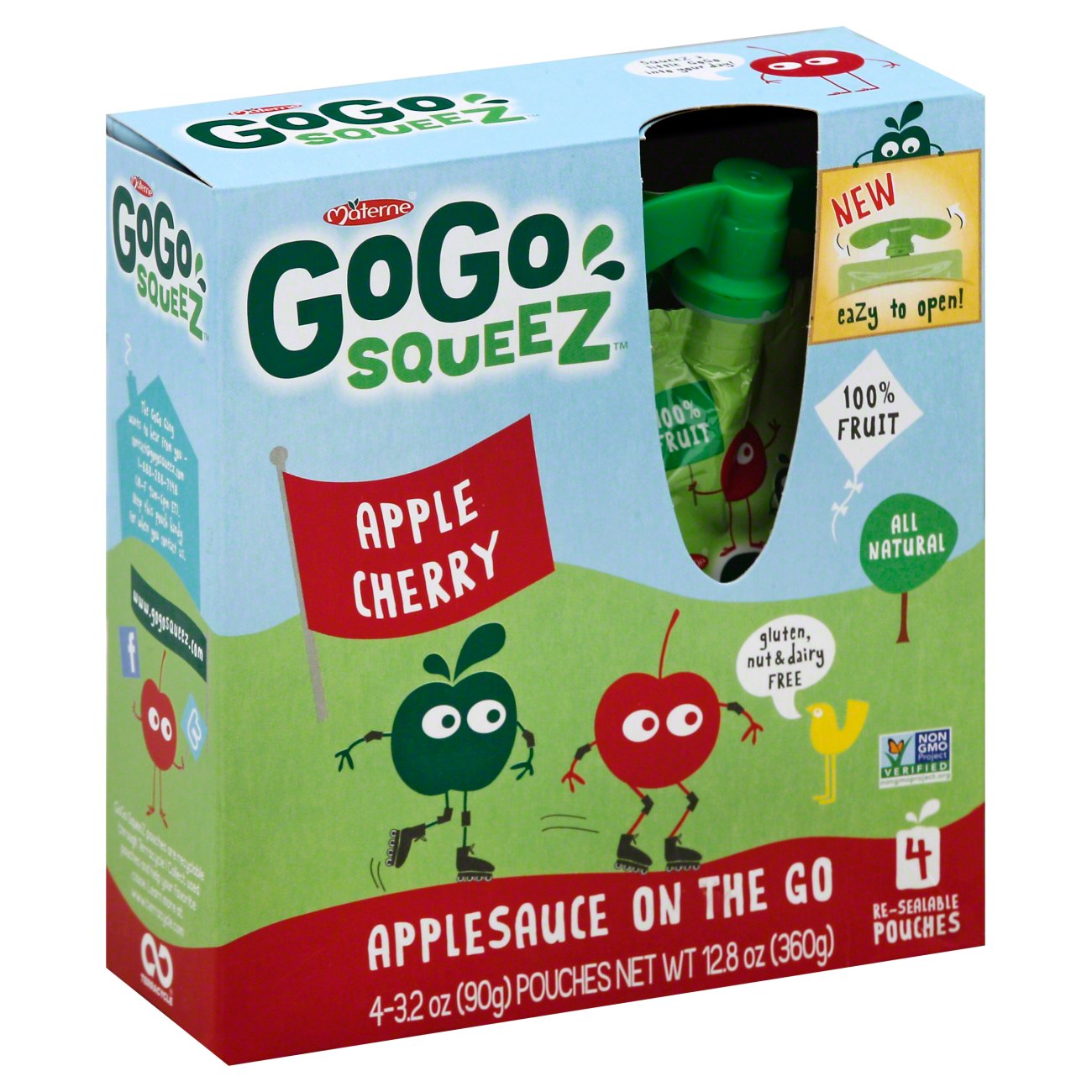 Gogo Squeez Apple Cherry Applesauce On The Go Shop Apples At H E B