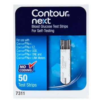 Contour Next Blood Glucose Test Strips, 50 ct