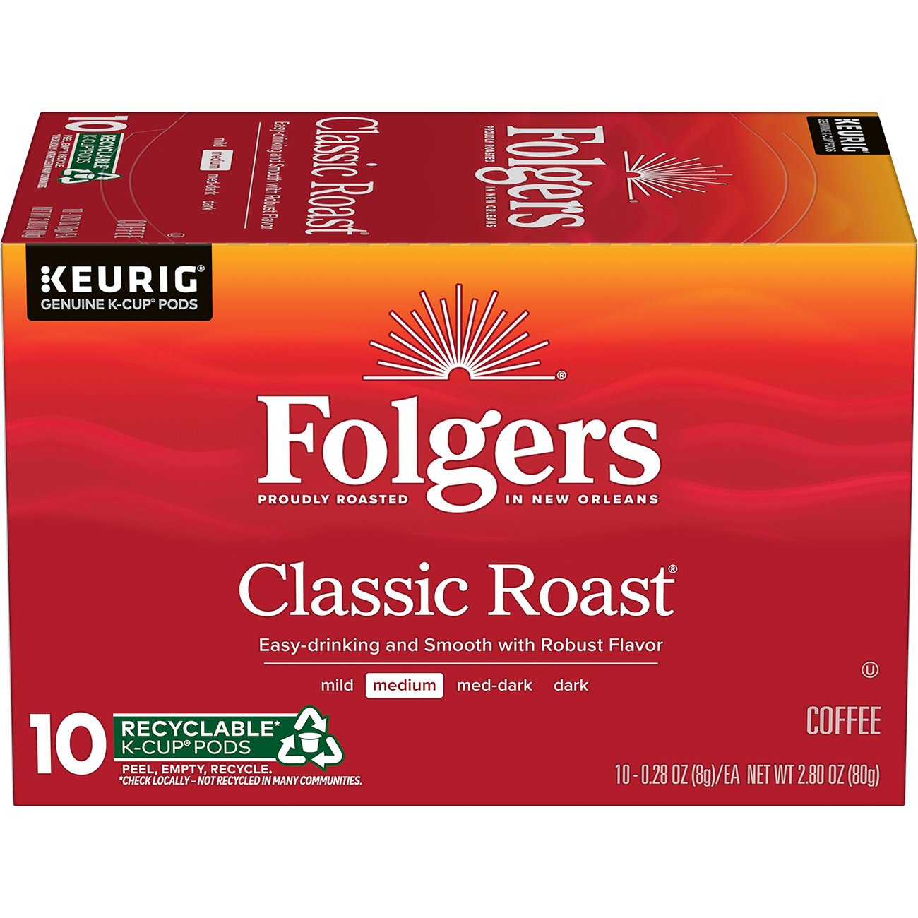 FOLGERS K CUPS Folgers 100% Colombian Medium Roast Coffee, 128 Keurig K