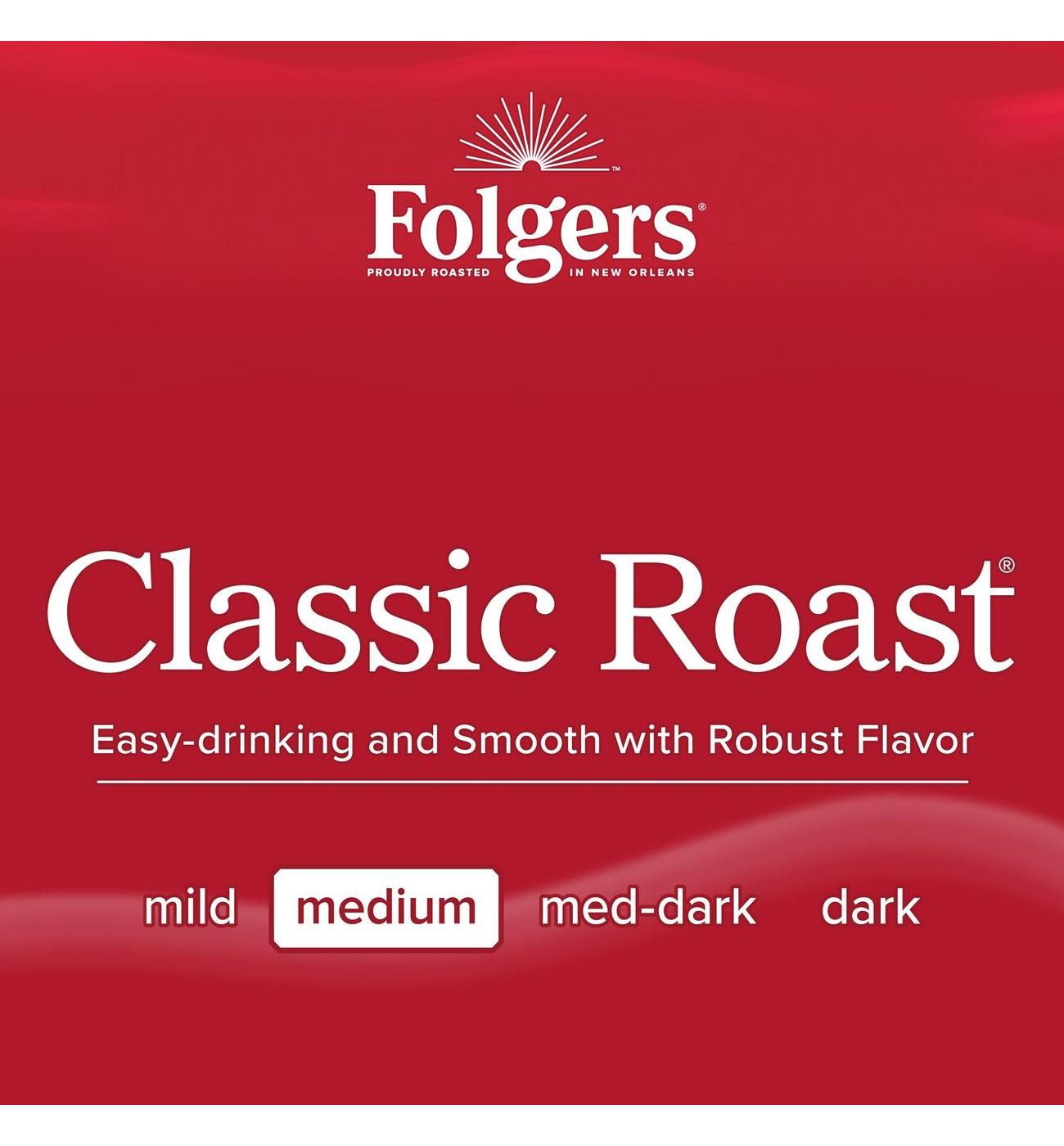 Folgers Classic Roast Medium Roast Single Serve Coffee K Cups; image 5 of 7