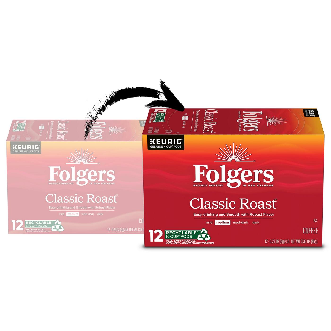 Folgers Classic Roast Medium Roast Single Serve Coffee K Cups; image 7 of 8