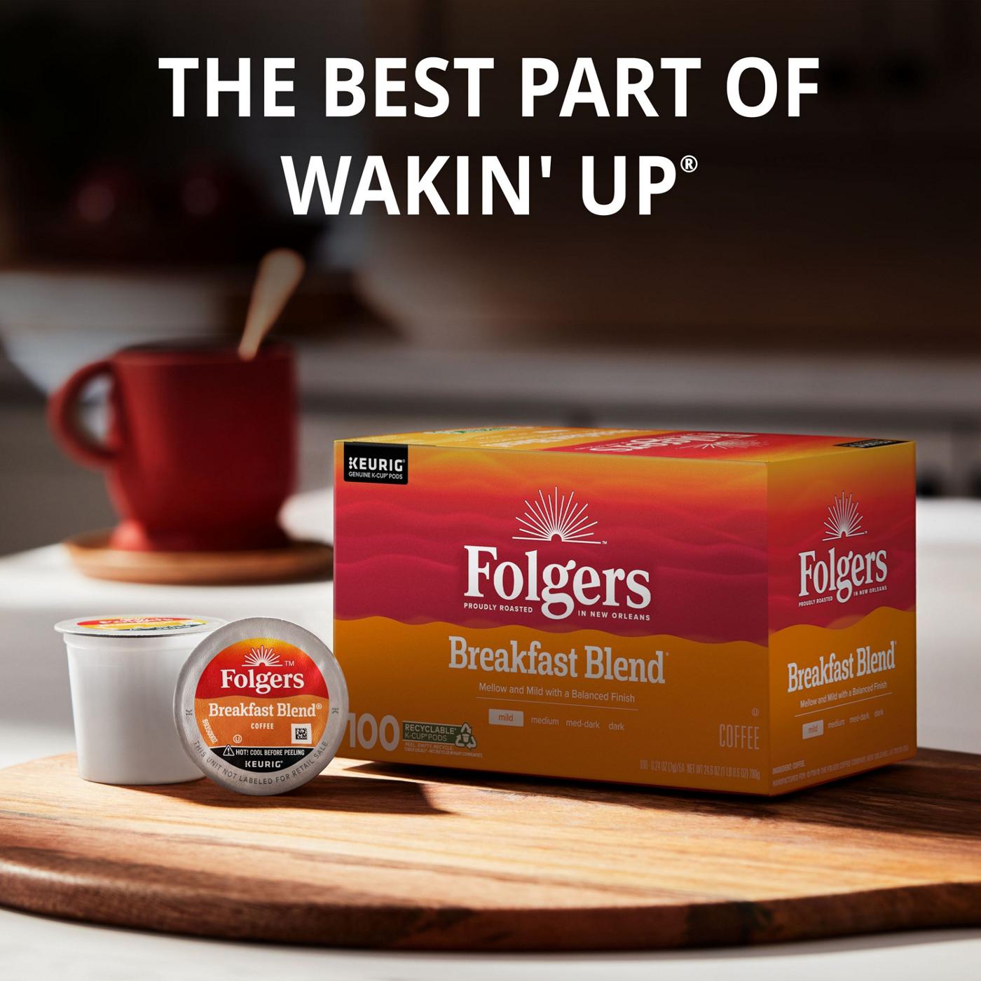 Folgers Morning Cafe Light Roast Single Serve Coffee K Cups; image 5 of 6