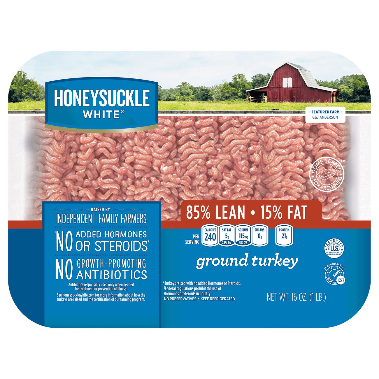 Honeysuckle White Ground Turkey 85 Lean Shop Meat at HEB
