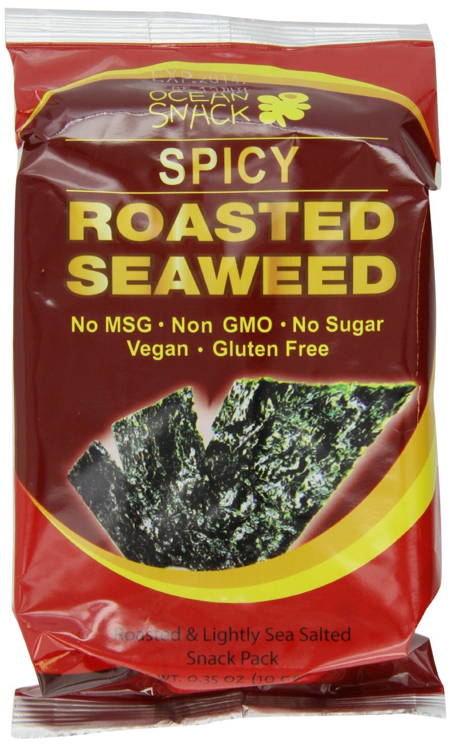 Ocean Snack Spicy Roasted Seaweed - Shop Chips at H-E-B