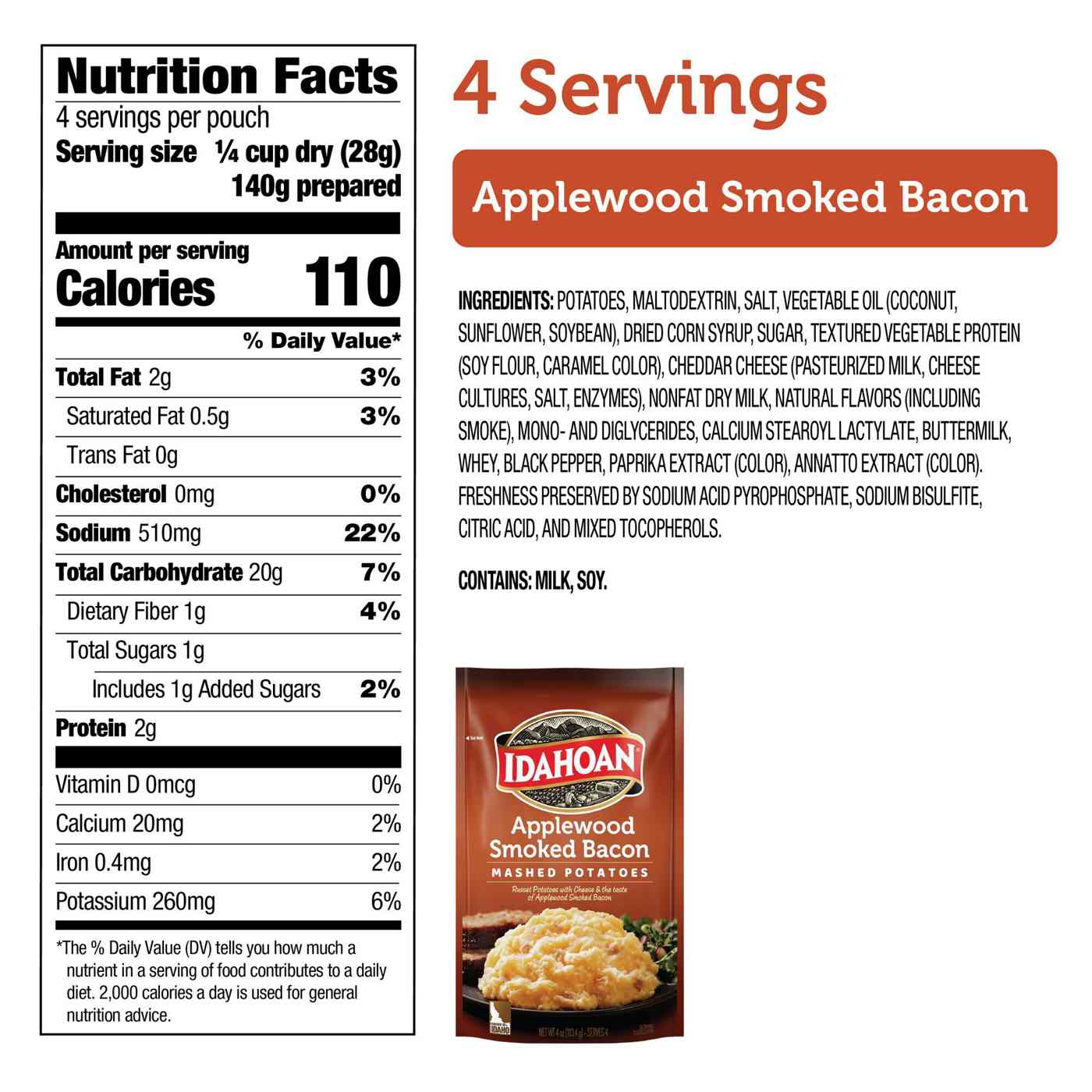 Idahoan Applewood Smoked Bacon Mashed Potatoes; image 3 of 4