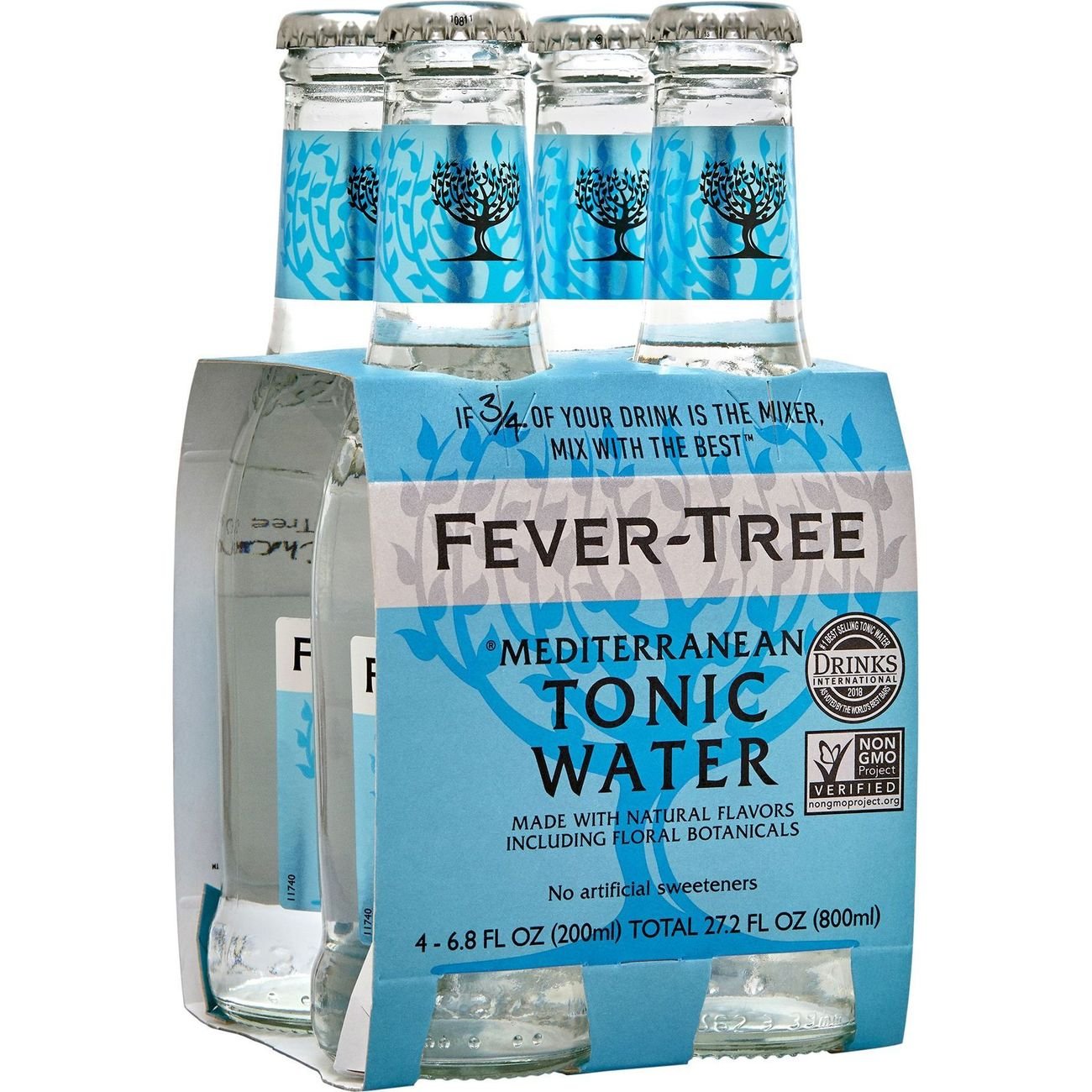 Fever-Tree Mediterranean Tonic Water 4 pk Bottles, 6.8 oz