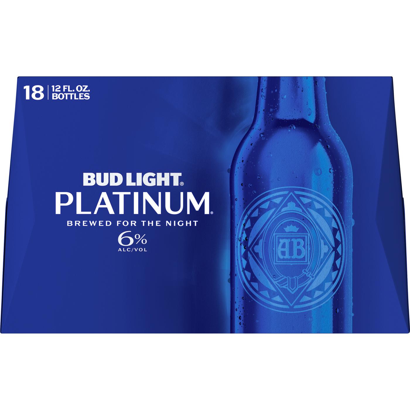 Bud Light Platinum Lager Beer Bottles, 18 pack; image 2 of 4