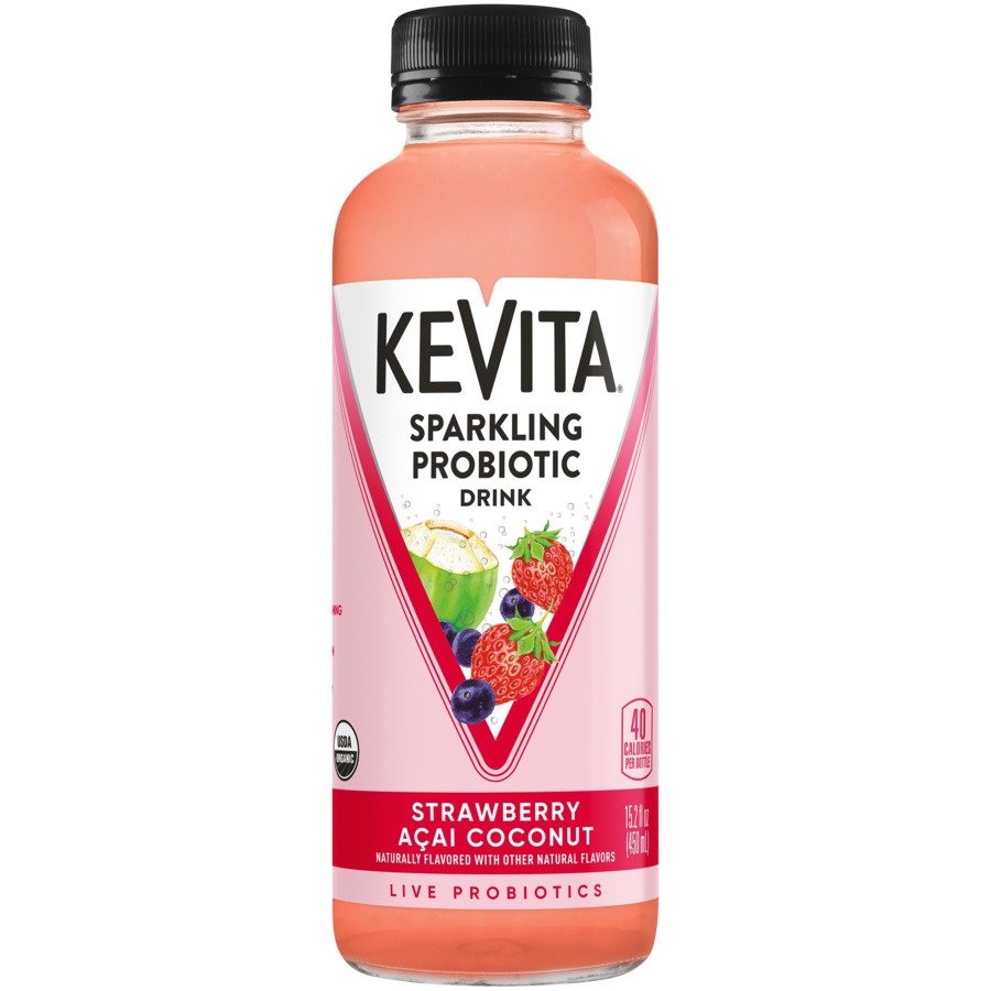 KeVita Strawberry Acai Coconut Sparkling Probiotic Drink Shop Juice