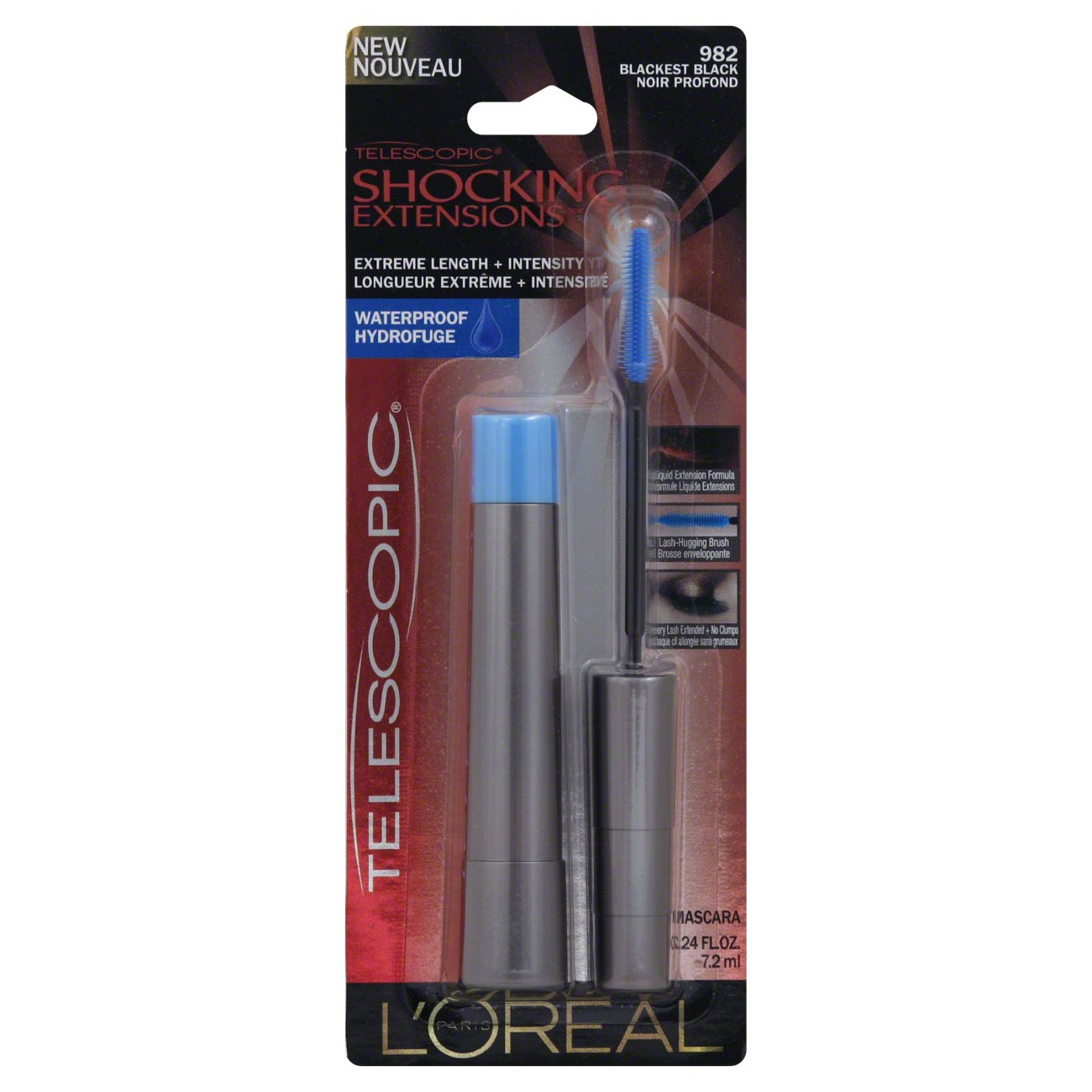 L'Oréal Paris Telescopic Shocking Extensions Blackest Black Waterproof ...