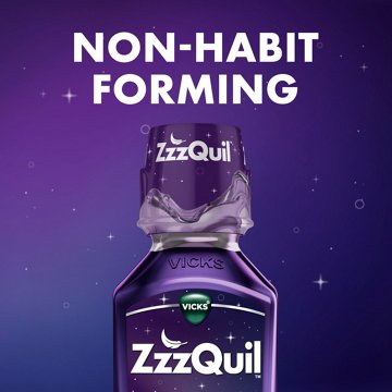 Vicks ZzzQuil Liquid Nighttime Sleep Aid, Warming Berry Flavor