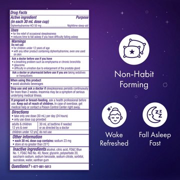 Vicks ZzzQuil Liquid Nighttime Sleep Aid, Warming Berry Flavor, 12 oz