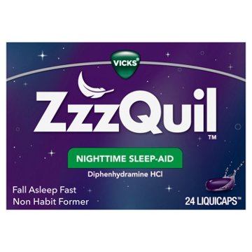 Vicks ZzzQuil Liquicap Nighttime Sleep Aid, 24 ct