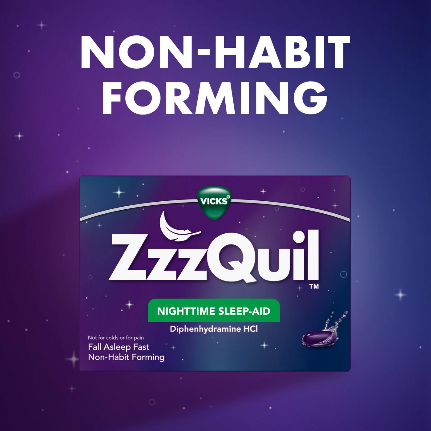 Vicks ZzzQuil Liquicap Nighttime Sleep Aid; image 5 of 10