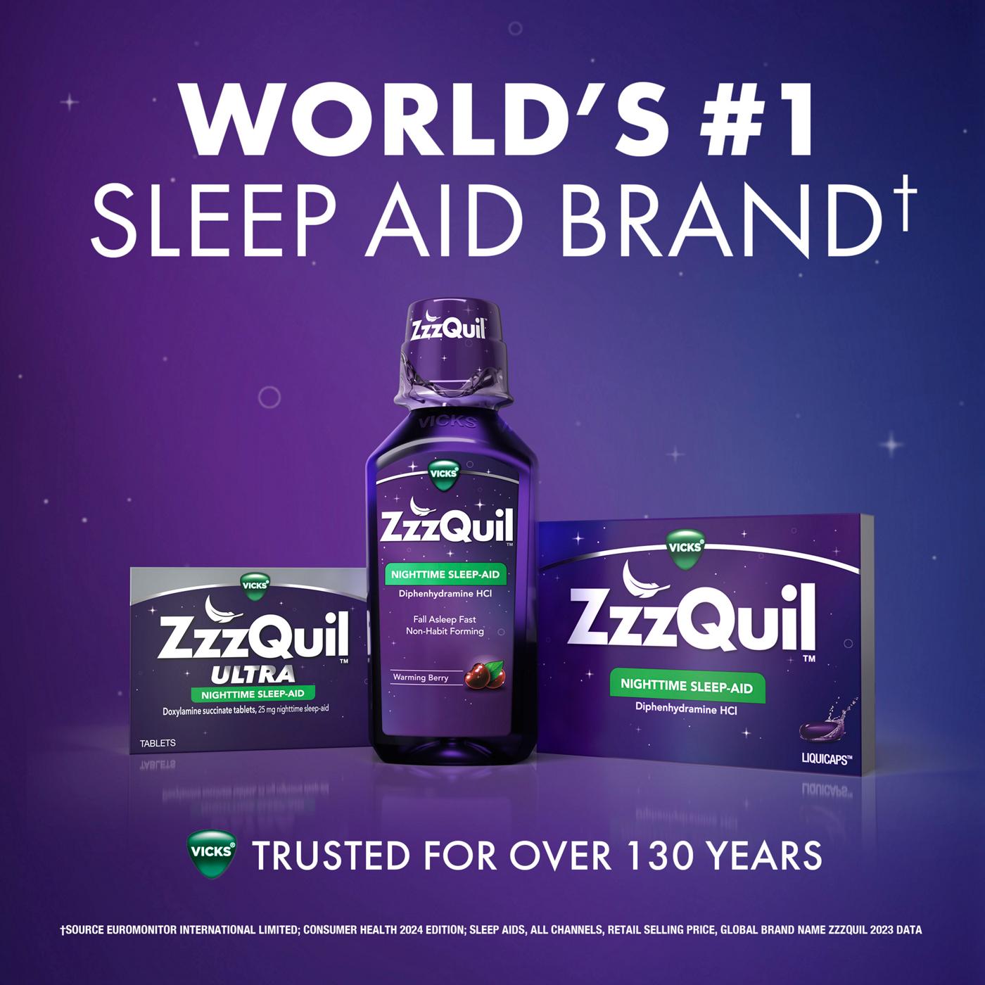 Vicks ZzzQuil Liquicap Nighttime Sleep Aid; image 8 of 10