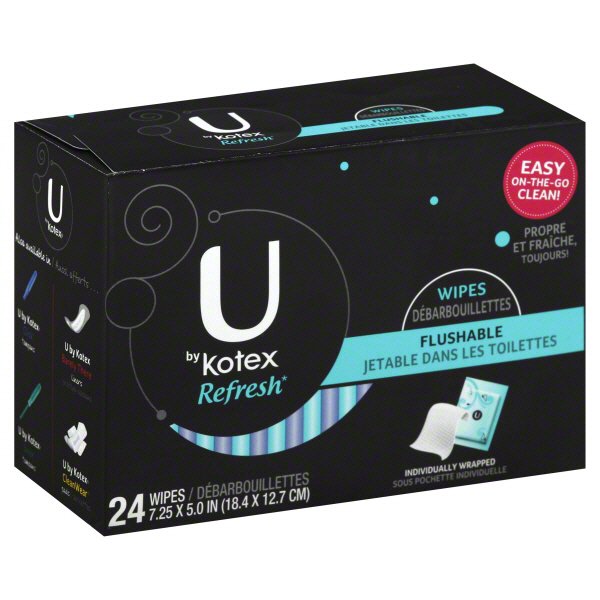 U by Kotex Refresh Flushable Wipes Shop Wipes & washes at HEB