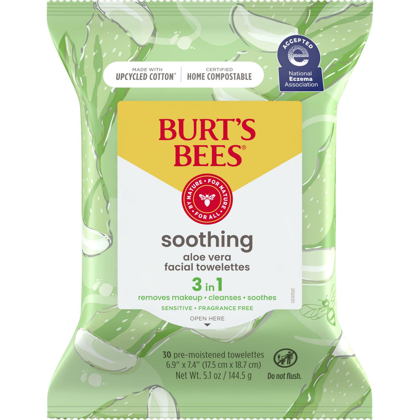 Burt's Bees Soothing Facial Towelettes - Aloe Vera; image 1 of 13