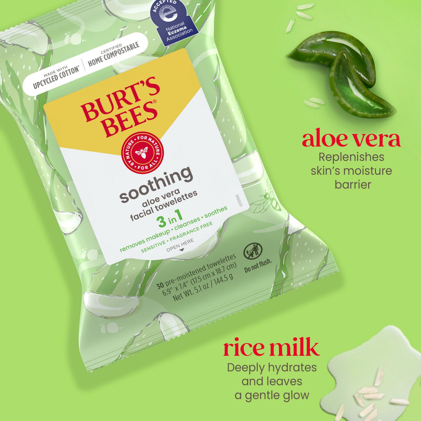 Burt's Bees Soothing Facial Towelettes - Aloe Vera; image 8 of 13