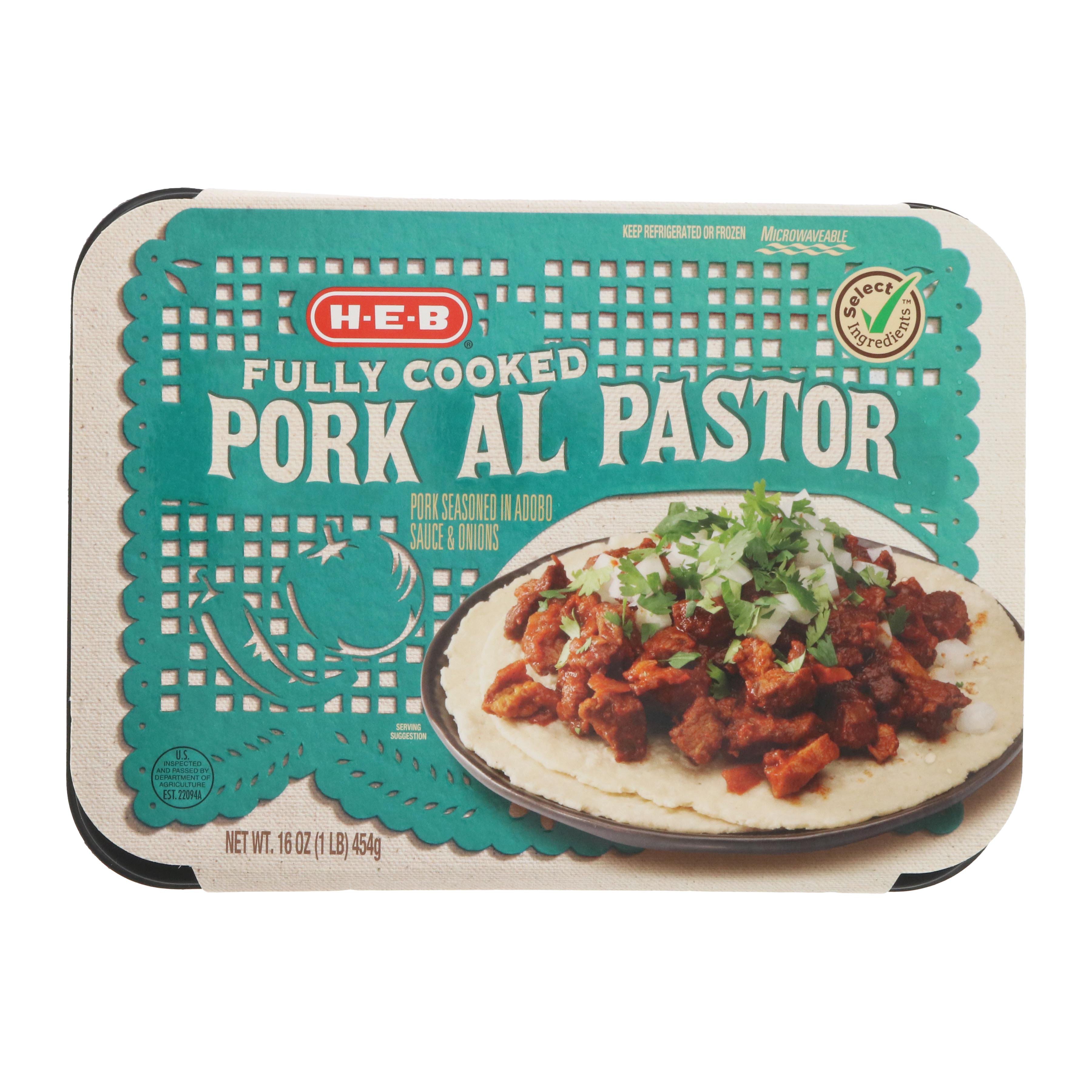 HEB Select Ingredients Fully Cooked Pork Al Pastor Shop Pork at HEB