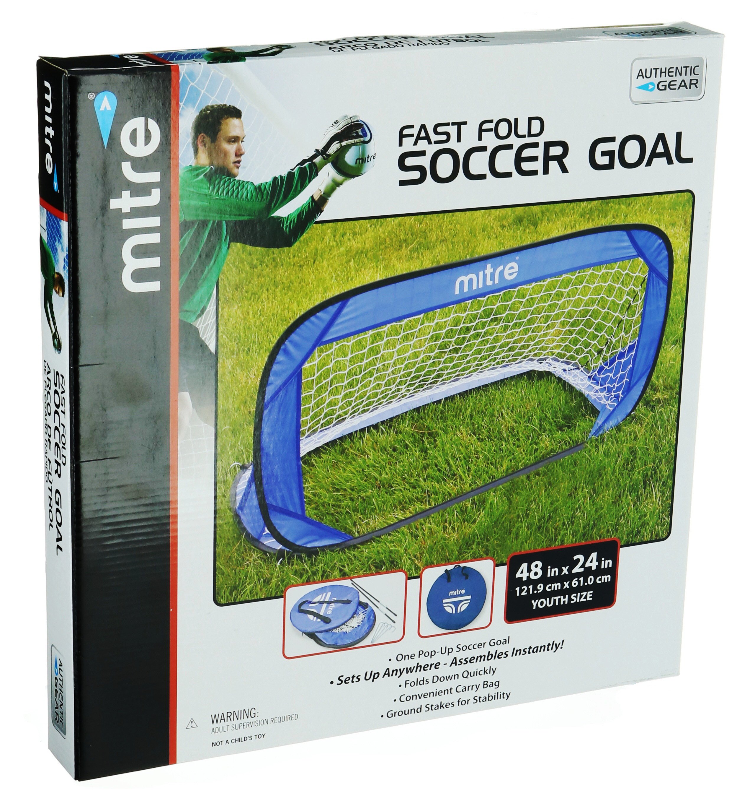 Mitre Fast Fold PopUp Soccer Goal, Youth Size Shop Yard & sandbox