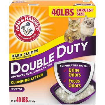 Arm & Hammer Double Duty Advanced Odor Control Clumping Litter, 40 lb