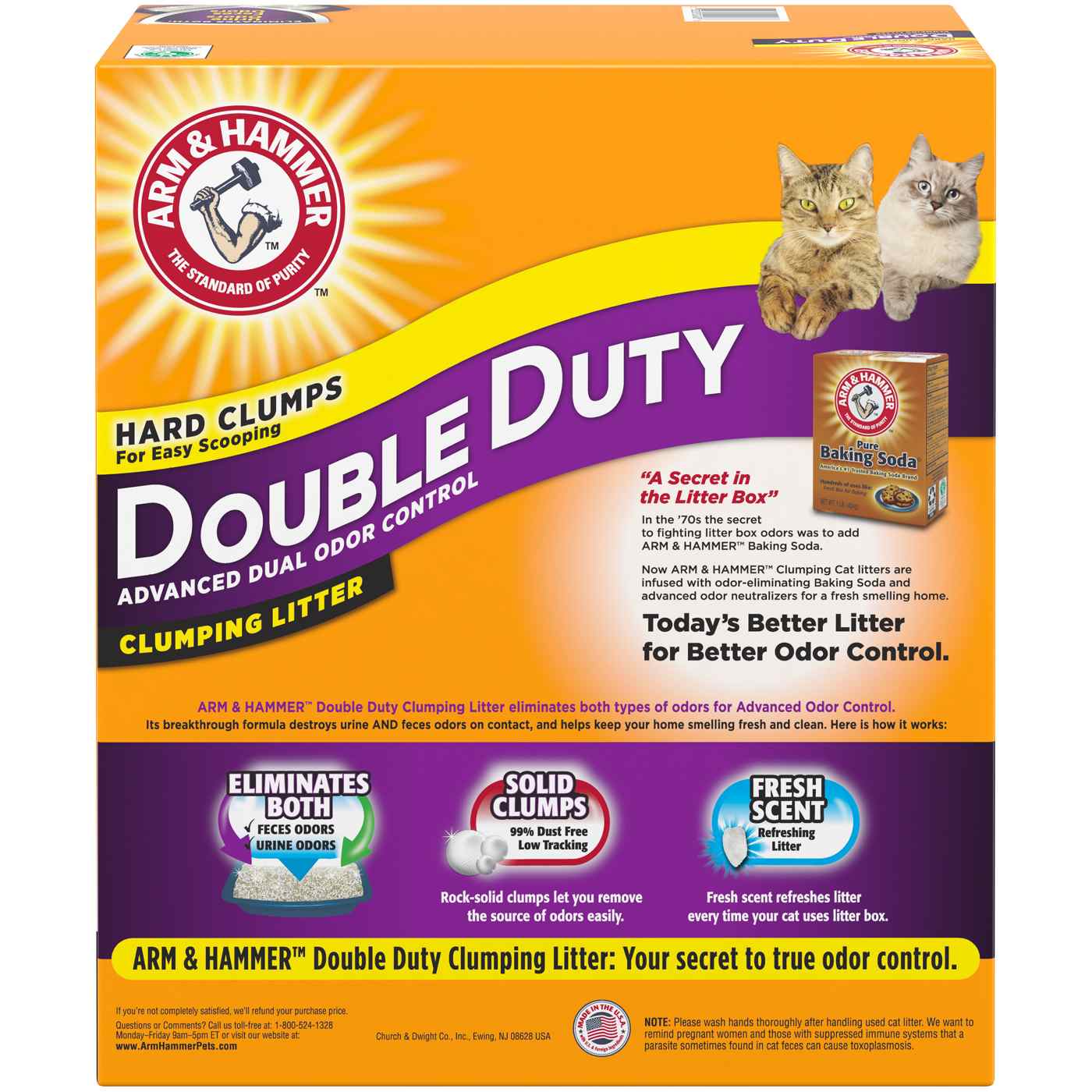 Arm & Hammer Double Duty Advanced Odor Control Clumping Litter; image 2 of 3