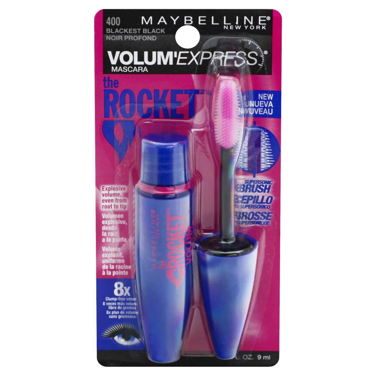 Maybelline Volum' Express The Rocket 400 Blackest Black Washable Mascara -  Shop Mascara at H-E-B