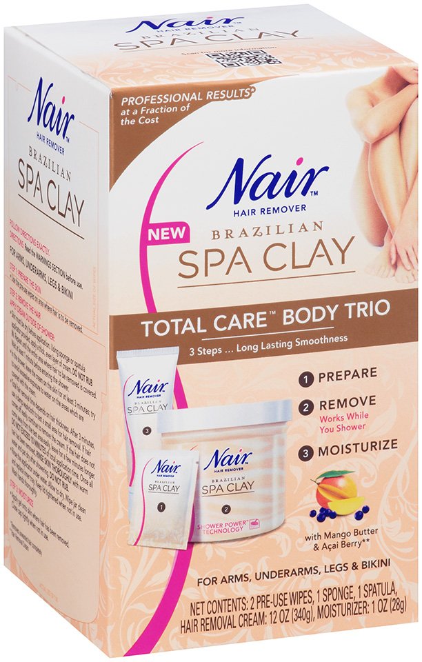 Nair Brazilian Spa Clay Total Care Body Trio Shop Depilatories