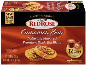 Red Rose Cinnamon Bun Black Tea KCups Shop Tea at HEB