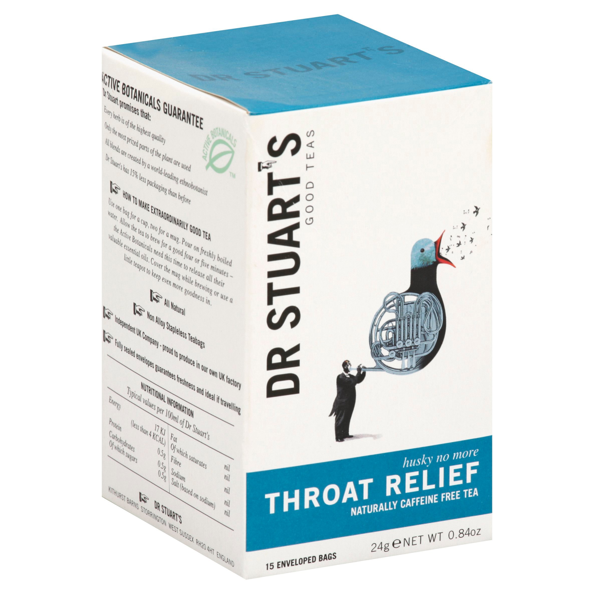 Trà Thảo Dược Dr Stuart's Throat Relief Tea 15x Bags