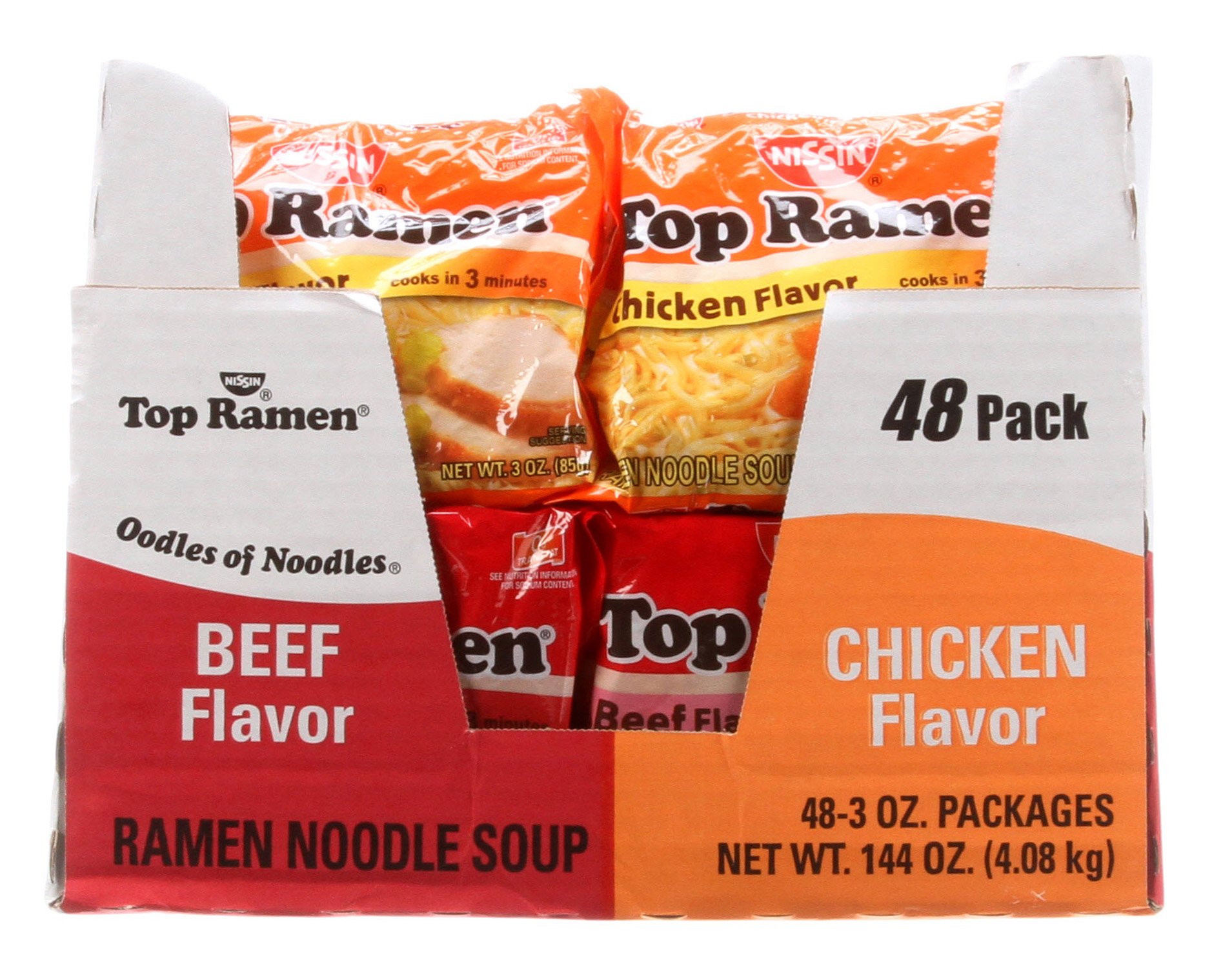 Nissin Top Ramen Noodle Soup Club Variety Pack 48 CT - Shop Soups ...