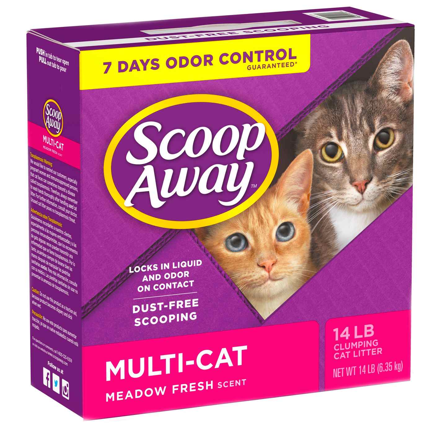 Scoop Away Multi-Cat Clumping Cat Litter, Meadow Fresh Scent; image 1 of 7