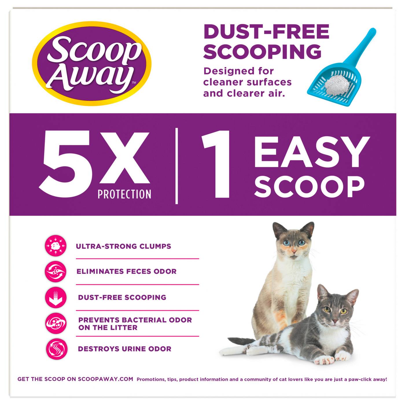 Scoop Away Multi-Cat Clumping Cat Litter, Meadow Fresh Scent; image 7 of 7