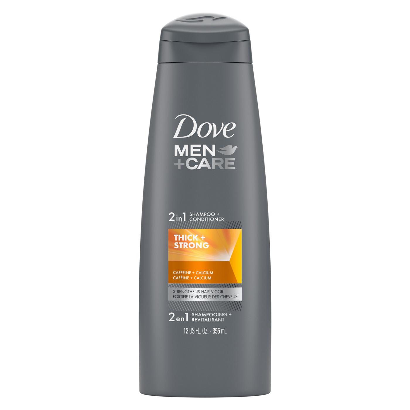 Dove Men+Care Fortifying 2-in-1 + Conditioner Thick & Strong with Caffeine - Shop Shampoo & Conditioner at H-E-B