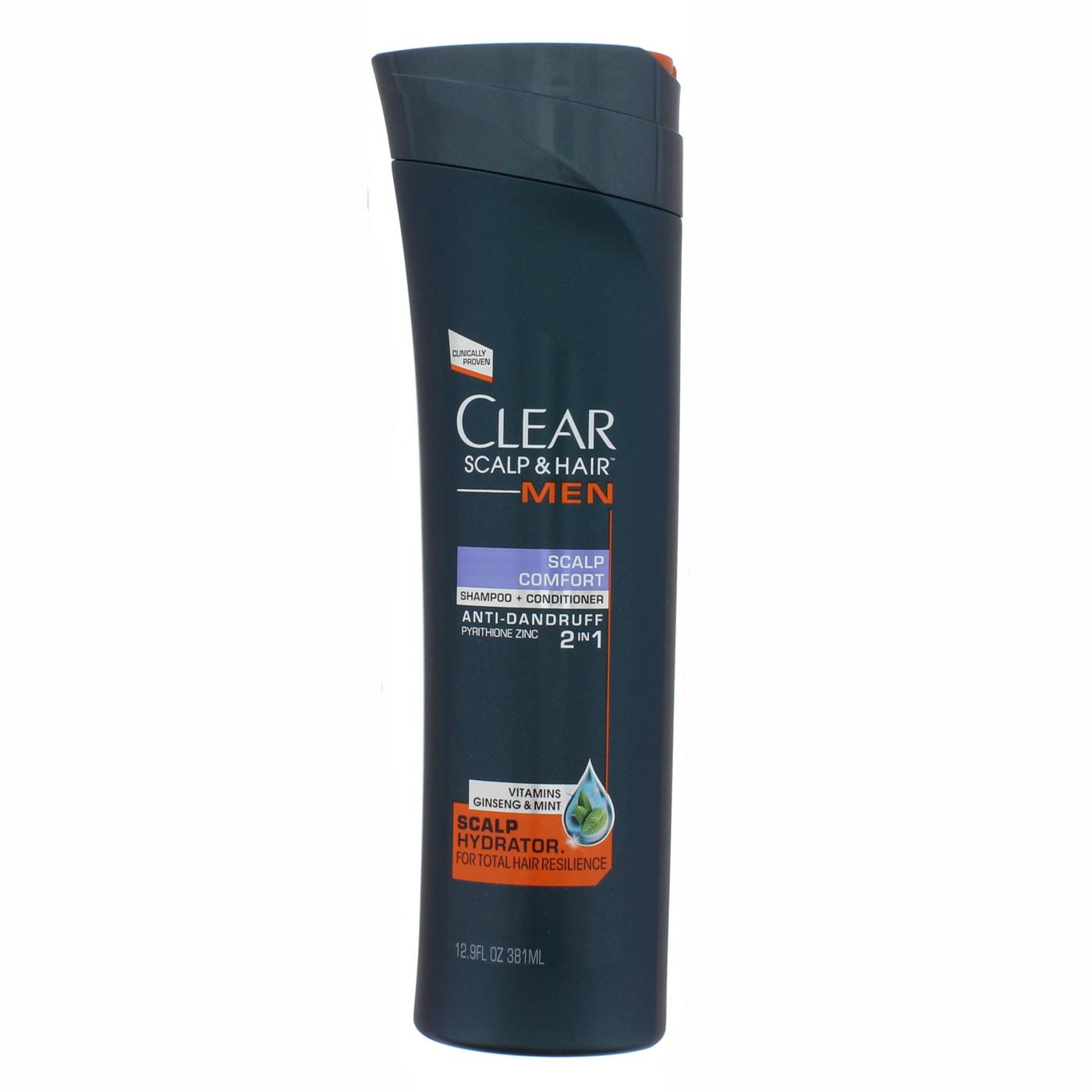 Clear Men Scalp Comfort Anti-Dandruff 2-in-1 Shampoo & Conditioner; image 1 of 2