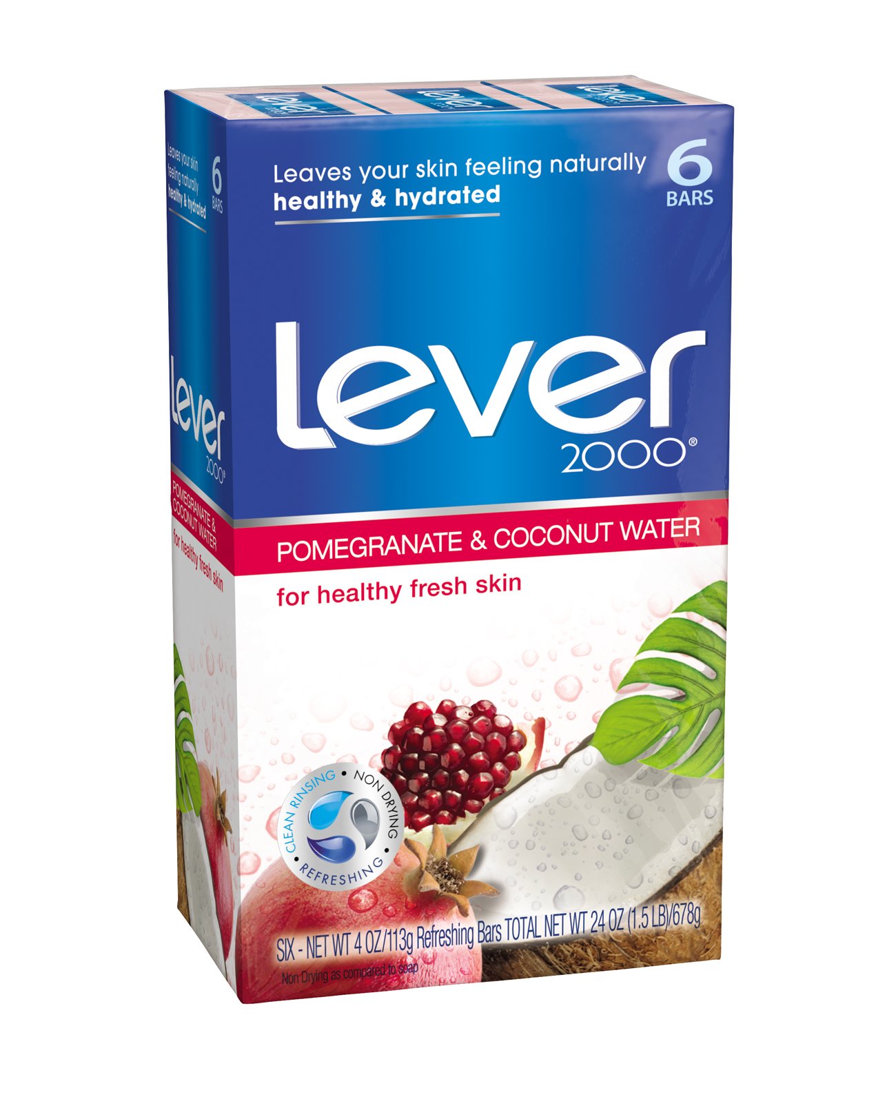 Lever 2000 Pomegranate & Coconut Water Bar Soap 6 PK Shop Lever 2000 Pomegranate & Coconut