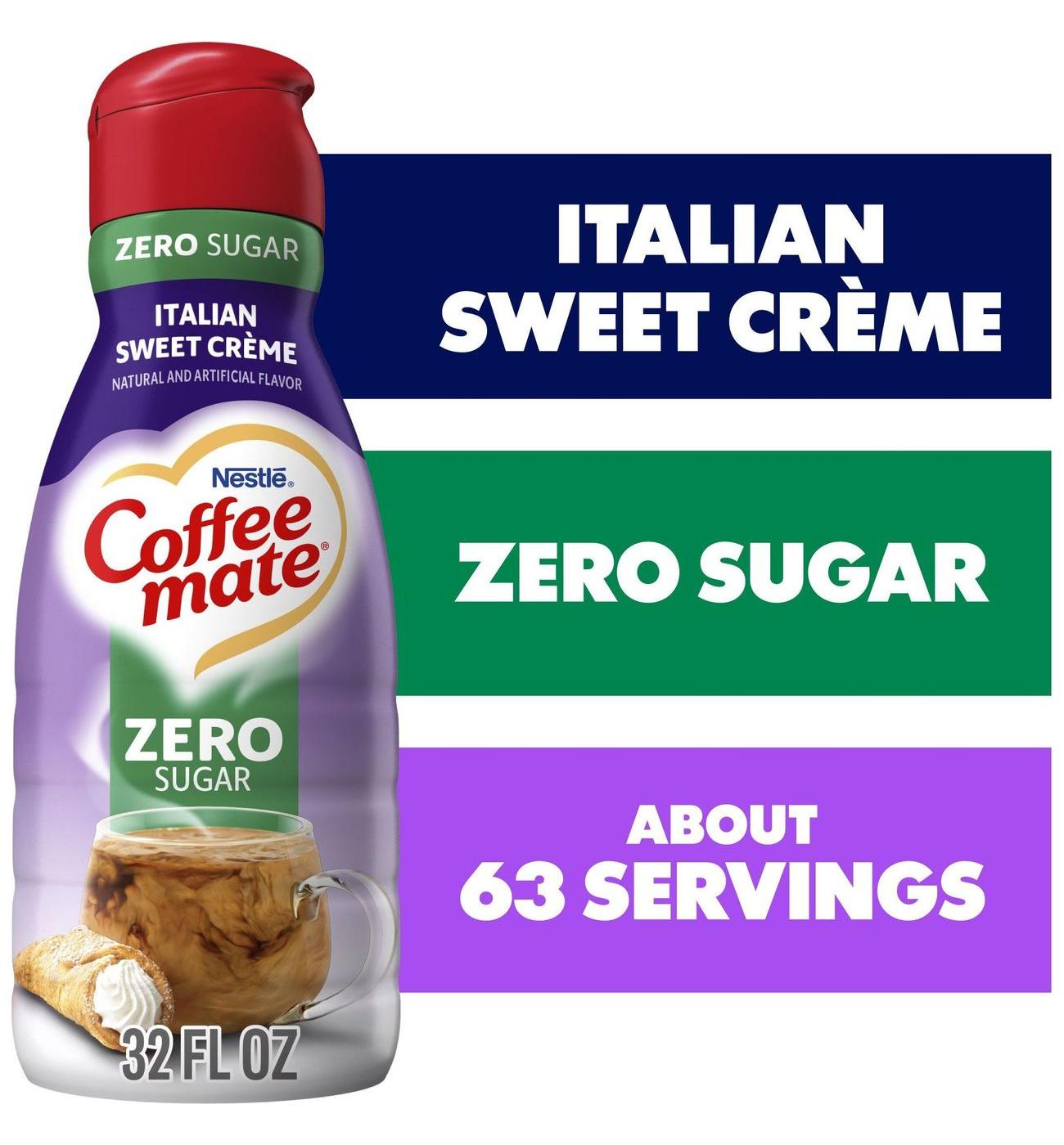 Nestle Coffee Mate Zero Sugar Coffee Creamer - Italian Sweet Creme; image 3 of 8