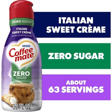 Nestle Coffee Mate Zero Sugar Coffee Creamer - Italian Sweet Creme, 32 oz