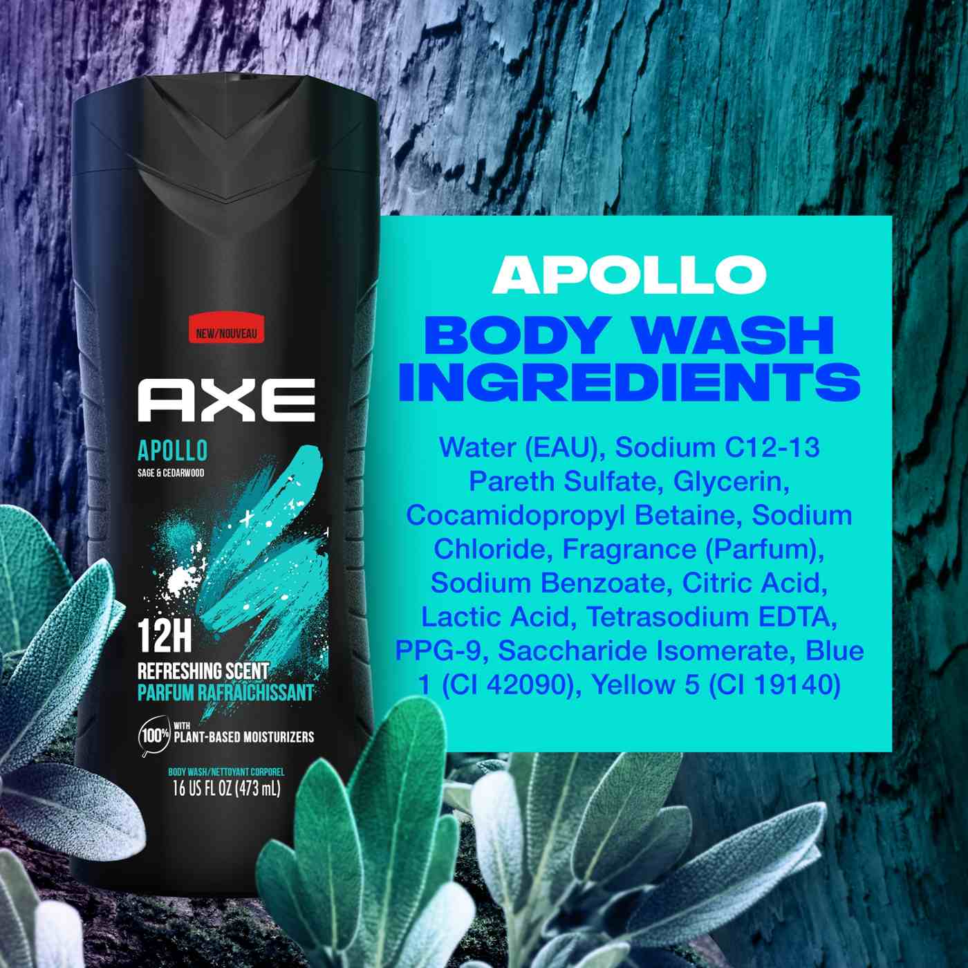 AXE Apollo Body Wash - Sage & Cedarwood; image 5 of 13