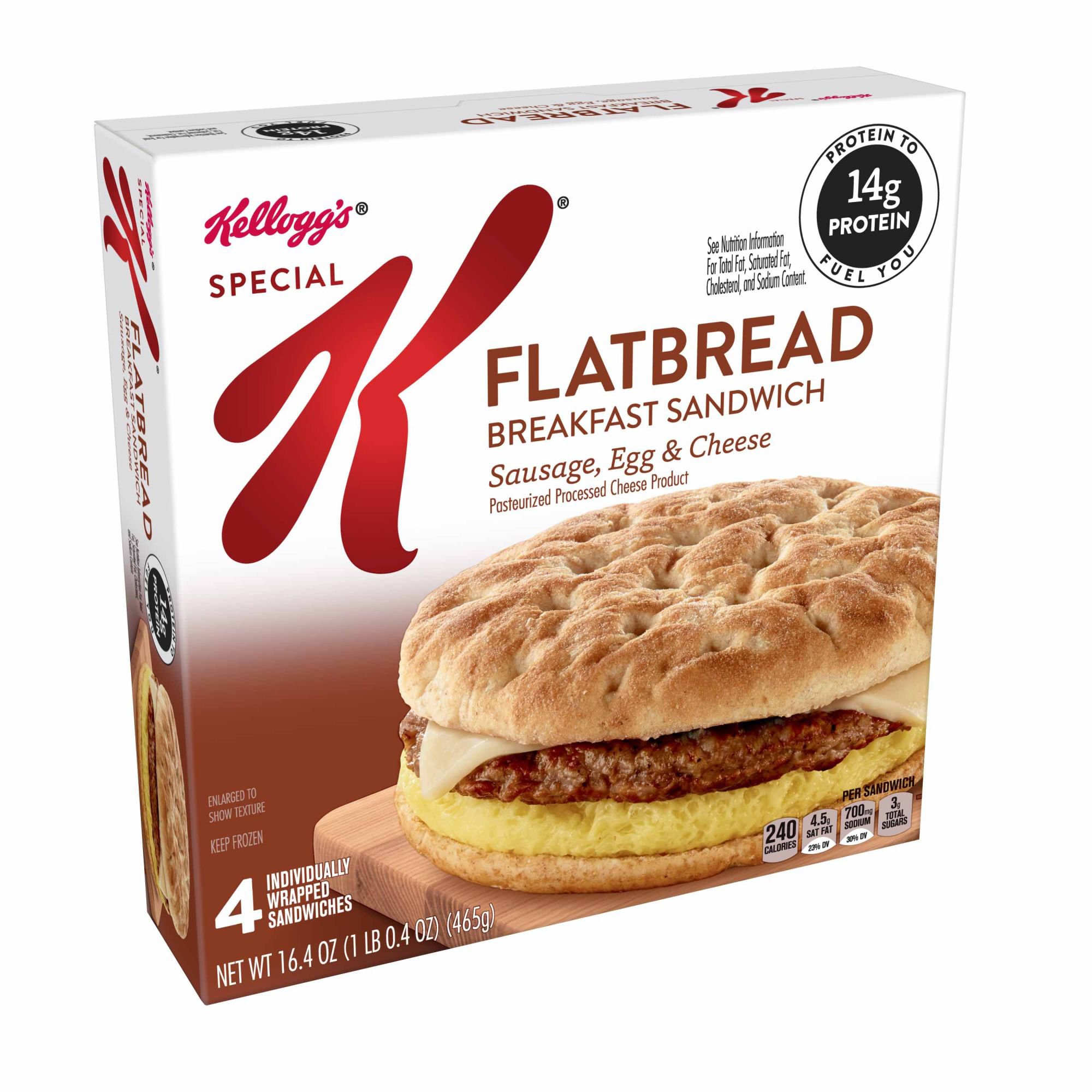 Reds Sausage, Egg & Cheese Breakfast Sandwich, Frozen, 4.31 oz, 4 Ct Box