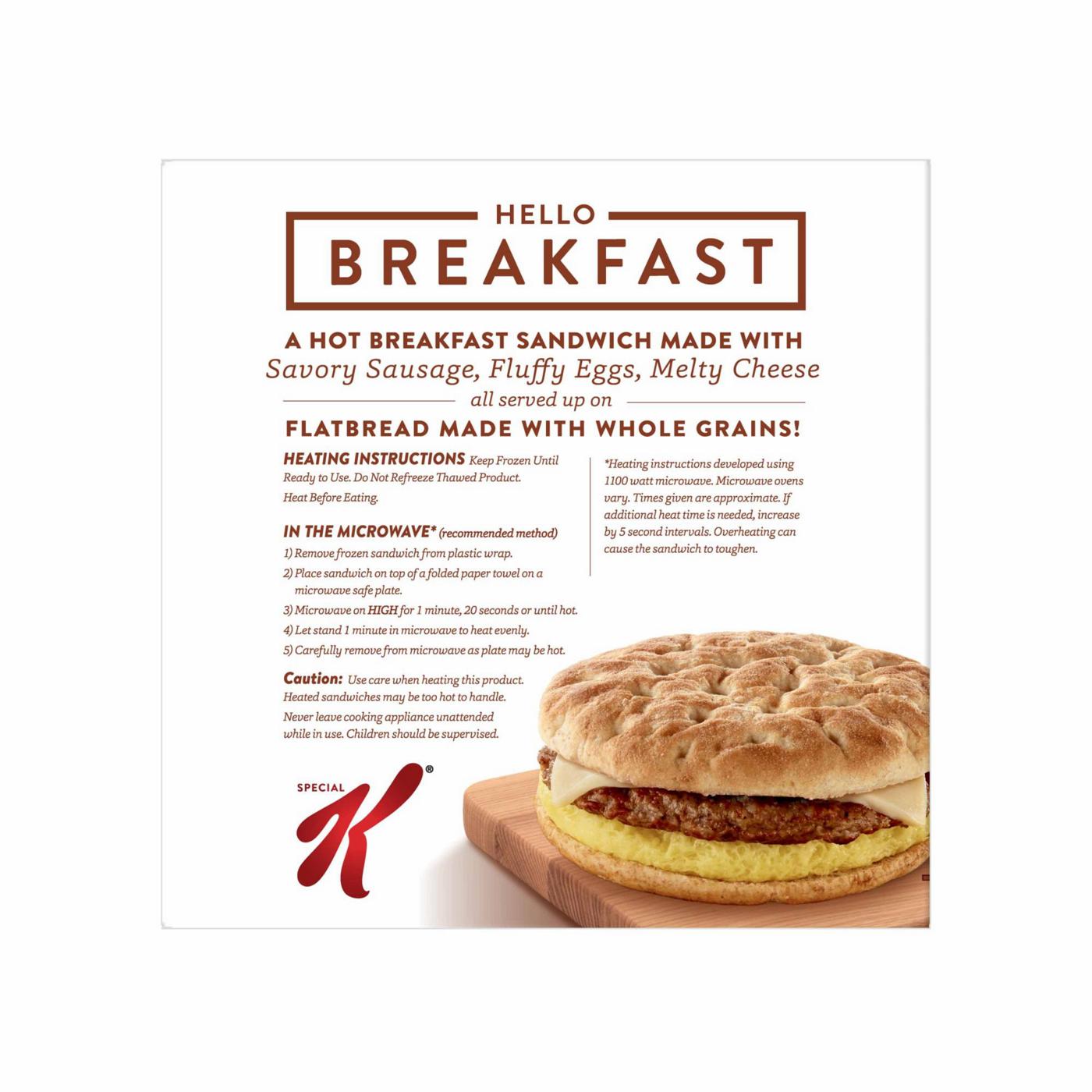 Kellogg's Special K Flatbread Breakfast Sandwiches Sausage, Egg, and Cheese; image 6 of 6