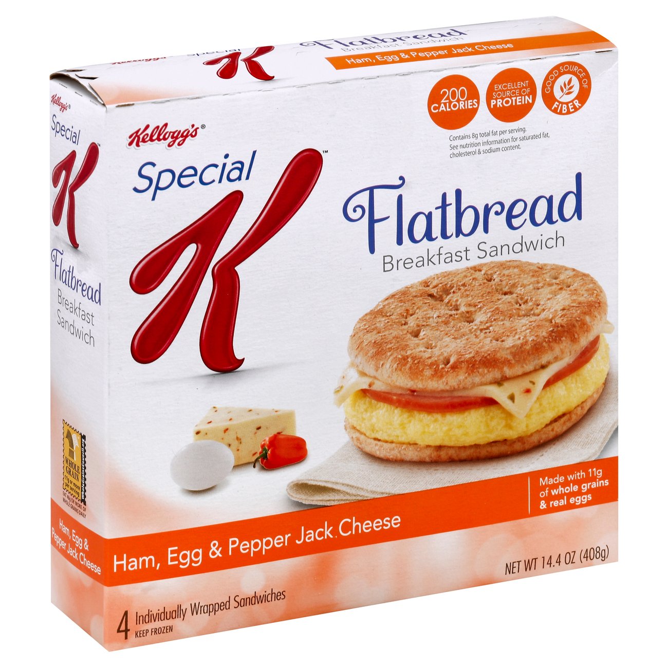 Kellogg's Special K Flatbread Breakfast Sandwich with Ham, Egg and