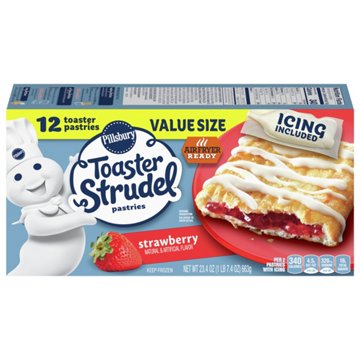 Pillsbury Toaster Strudel Frozen Pastries - Strawberry, Value Size, 12 ct