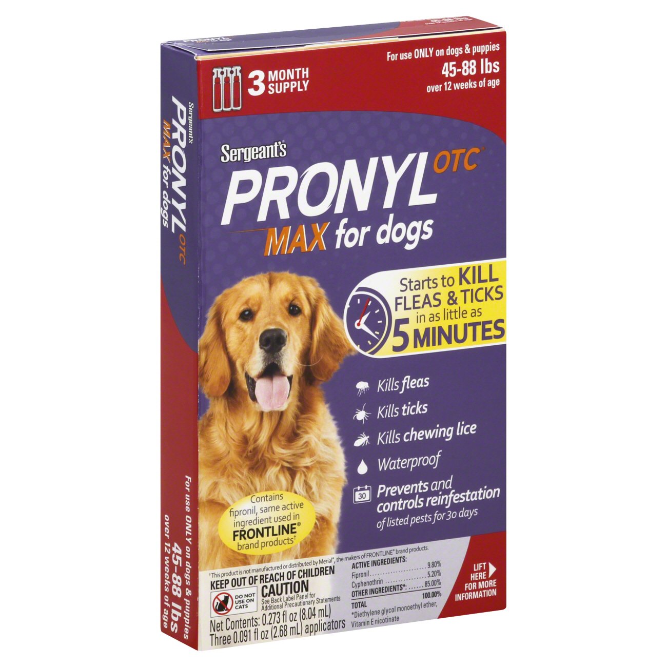 Sergeant S Pronyl Otc Max For Dogs 45 88 Lbs Shop Dogs At H E B