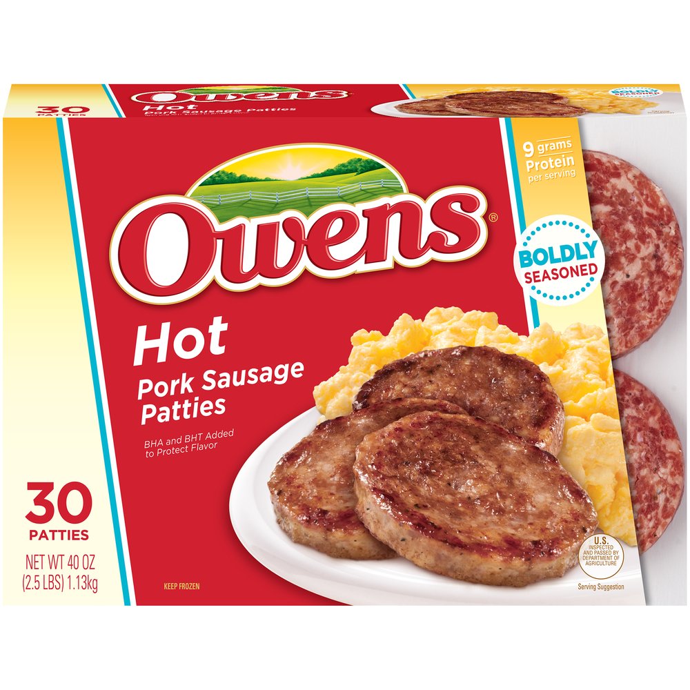 Owens Frozen Pork Sausage Patties Hot Shop Sausages & hot dogs at HEB